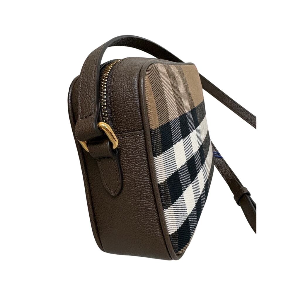 Burberry Brown Check Crossbody Bag new - Picture 8 of 13